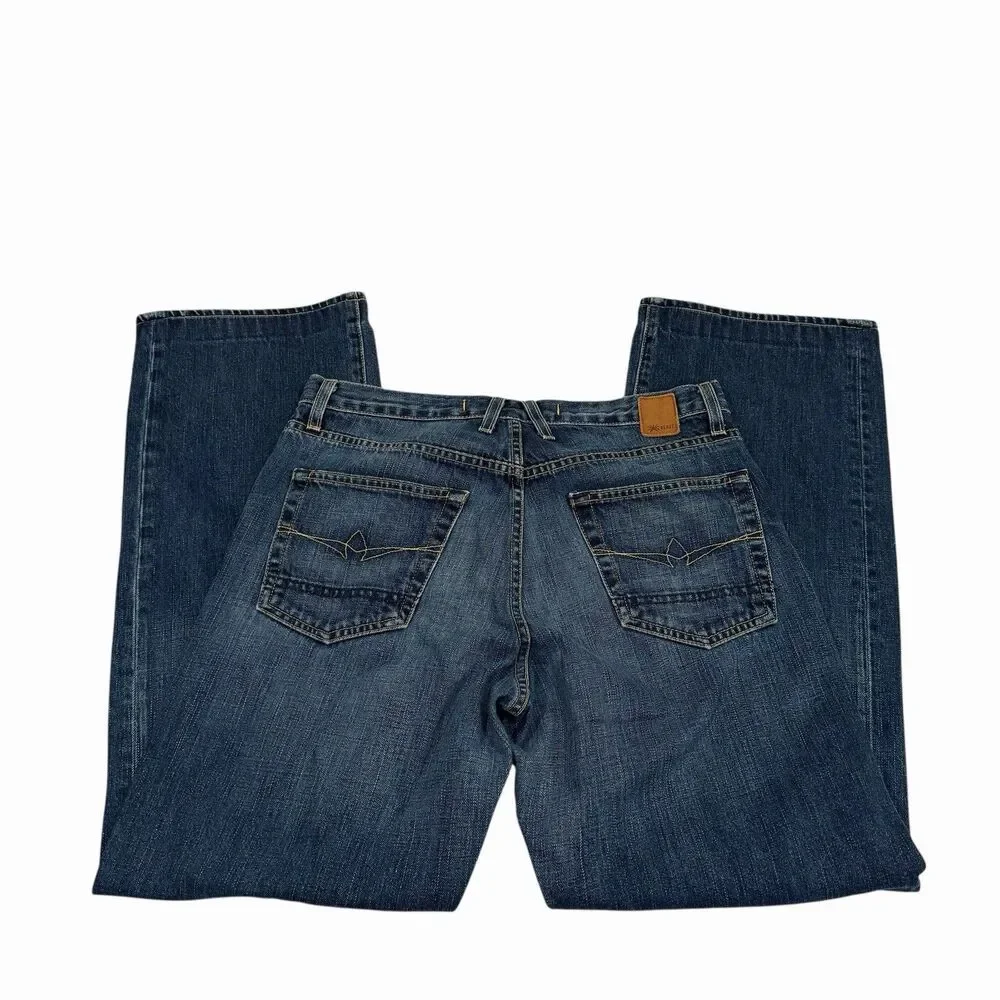 Jake Agave Denimsmith Jeans Waterman Men's 32 Blue Relaxed Mid Rise Straight USA